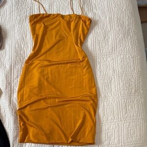 Windsor Strapless Mustard Dress